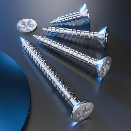 Imagem de Parafuso de madeira Wensilon 304 de cabeça plana de aço inoxidável 8x1 /2 (500)