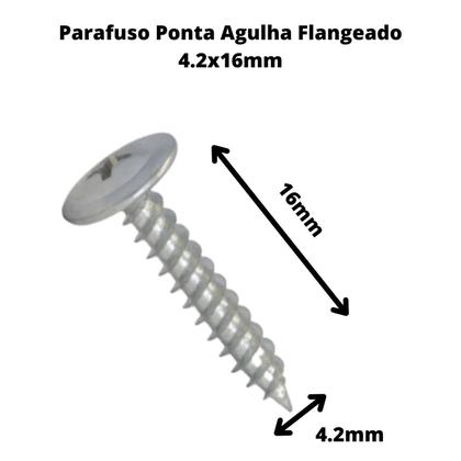 Imagem de Parafuso drywall forro madeira flangeado 4,2X16mm 500 Pç