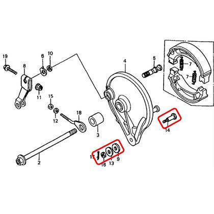 Imagem de Parafuso Espelho Freio Traseiro Traxx Moby 50 2013 á 2016