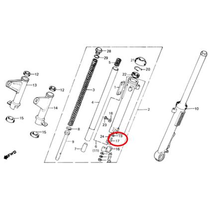 Imagem de Parafuso Inferior Bengala, Arruela Cb 450 84 Á 93 Honda Par