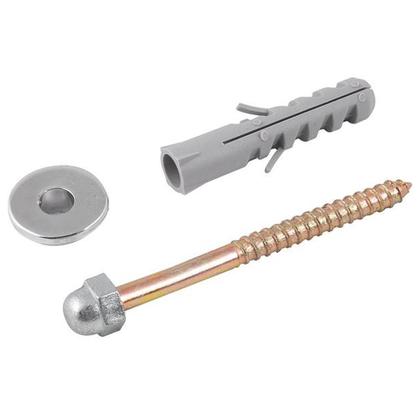 Imagem de Parafuso P/ Vaso Sanitário 8 mm Kit Completo 2 Un Latonado