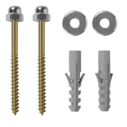 Imagem de Parafuso Para Vaso Sanitário Com Bucha 10mm Kit Completo 2 Unidades