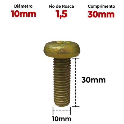 Imagem de Parafuso Parachoque Central Torx 10x30mm Aço 8.8 L1620