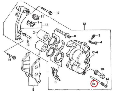 Imagem de Parafuso Pinça De Freio Honda Nx4 Falcon Nx400