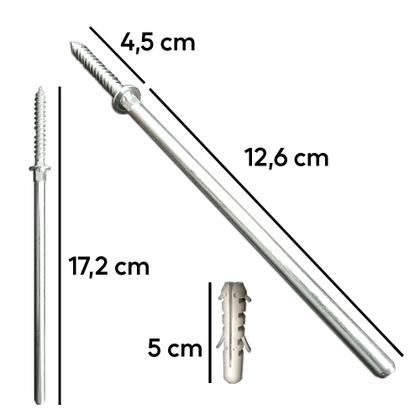 Imagem de Parafuso Pino Suporte Invisível Prateleira 10 Peças 170mm