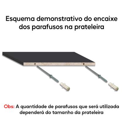 Imagem de Parafuso Pino Suporte Invisível Prateleira 10 Peças 170mm