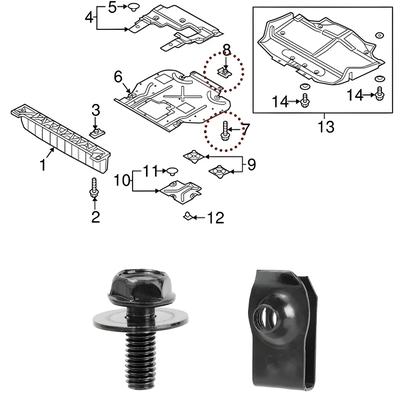 Imagem de Parafusos De Carro M6 Com Clips Em U Para Capô, Para-choque E Protetor De Guarda