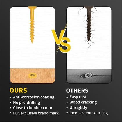Imagem de Parafusos de madeira FIXLINK 1-5/8" revestidos com epóxi 310 PCS resistentes à ferrugem