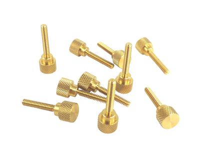 Imagem de Parafusos de polegar Taytools, pacote com 10, 6-32 x 19 mm, latão sólido