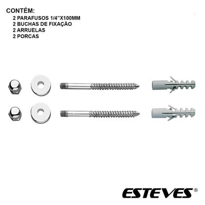 Imagem de Parafusos Fixação Tanque 1/4"x100mm Aço 1020 Cromado Esteves