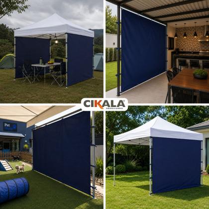 Imagem de Parede de Fechamento em Nylon Azul 2x1.85 Metros Para Tenda Gazebo