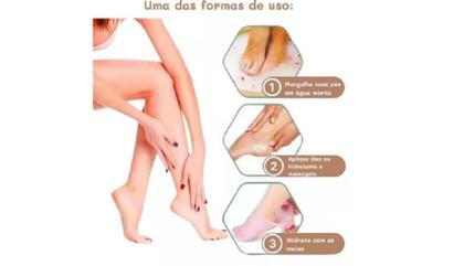 Imagem de Pares Meias Silicone Hidratante Anti Rachaduras 2unid