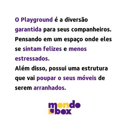Imagem de Parquinho De Gatos Kit 7 Peças Brinquedo Gato Pet Em Mdf Nicho Degraus Escadinha