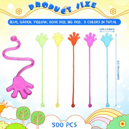 Imagem de Party Favor Leyndo, 200 peças de brinquedos com glitter Sticky Hands de 21 cm