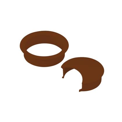 Imagem de Passa Fio 59 Mm Marrom Para Mesas E Bancadas - Mark