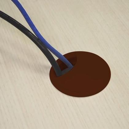 Imagem de Passa Fio 59 Mm Marrom Para Mesas E Bancadas - Mark