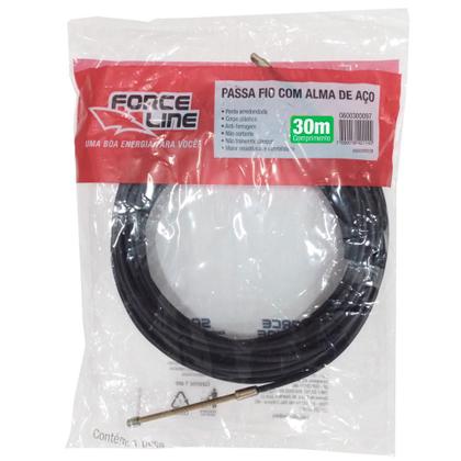 Imagem de Passa Fio sem Alma de Aço 30 Metros Preto Force Line