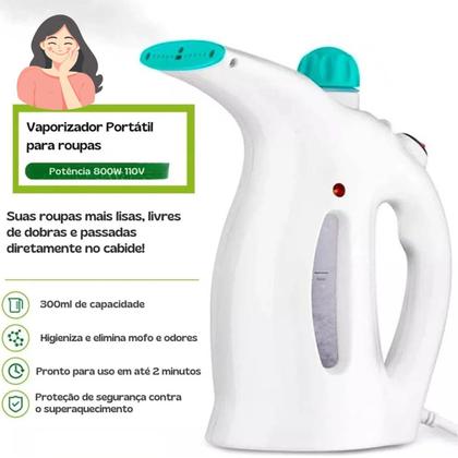 Imagem de Passadeira a vapor Portátil Vaporizador Higienizador de Roupas Compacta 