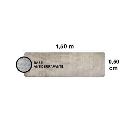 Imagem de Passadeira Pratatêxtil 0,50m X 1,50m Antiderrapante Pelo baixo fácil de limpar