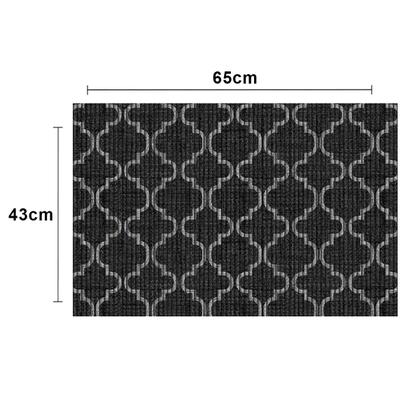Imagem de Passadeira Tapete Cozinha Antiderrapante Tropical Arabe Preto 43x65cm Banheiro Lavanderia
