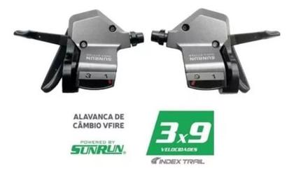 Imagem de Passador Alavanca Cambio Sunrun 3x9 Trocador S/manete 27v