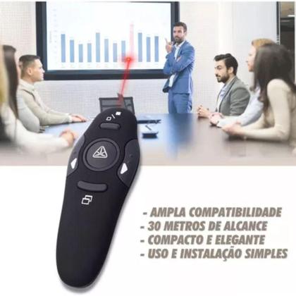 Imagem de Passador De Slides Wireless Com Apontador Para Apresentação