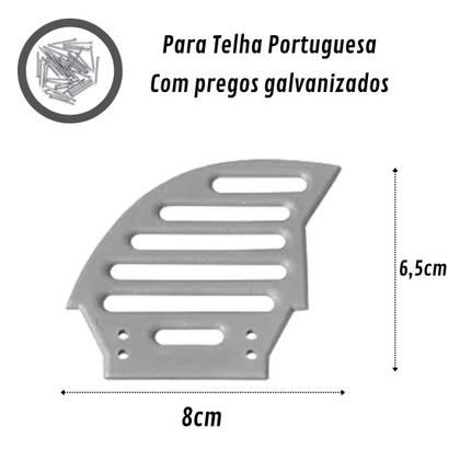 Imagem de Passarinheira Telha Portuguesa Cinza 50 Unid Telhado