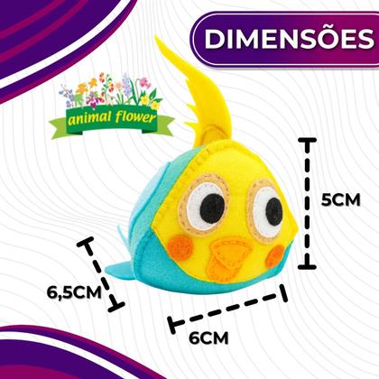 Imagem de Passarinho de Feltro Recheado com Catnip Brinquedo Relaxante para Gatos - Animal Flower