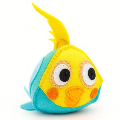 Imagem de Passarinho de Feltro Recheado com Catnip Brinquedo Relaxante para Gatos - Animal Flower