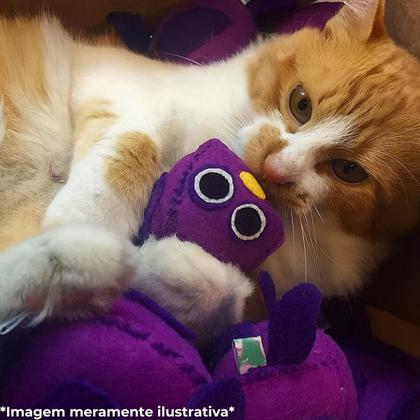 Imagem de Passarinho de Feltro Recheado com Catnip Brinquedo Relaxante para Gatos - Animal Flower