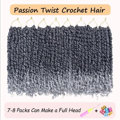 Imagem de Passion Twist Hair LOSMOEER, 8 pacotes de fibra sintética de 15 cm