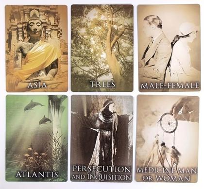 Imagem de Past Life Oracle Cards Em Lata Com Bordas Douradas Oráculo Das Vidas Passadas Baralho de Cartas de Tarô