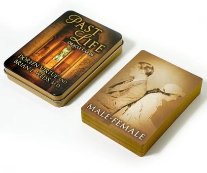 Imagem de Past Life Oracle Cards Em Lata Com Bordas Douradas Oráculo Das Vidas Passadas Baralho de Cartas de Tarô