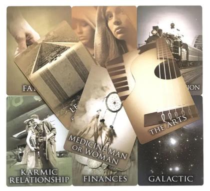 Imagem de Past Life Oracle Cards Em Lata Com Bordas Douradas Oráculo Das Vidas Passadas Baralho de Cartas de Tarô