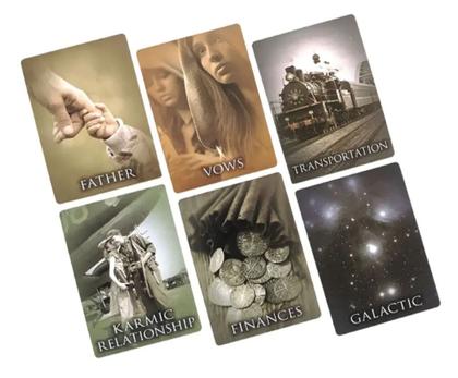 Imagem de Past Life Oracle Cards Em Lata Com Bordas Douradas Oráculo Das Vidas Passadas Baralho de Cartas de Tarô