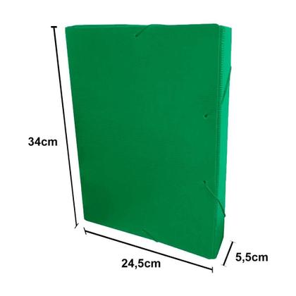 Imagem de Pasta Aba Elástico Ofício 5,5Cm Verde Dello