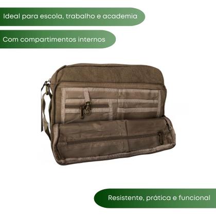 Imagem de Pasta Bolsa Alça Estilo Carteiro Lona KVN