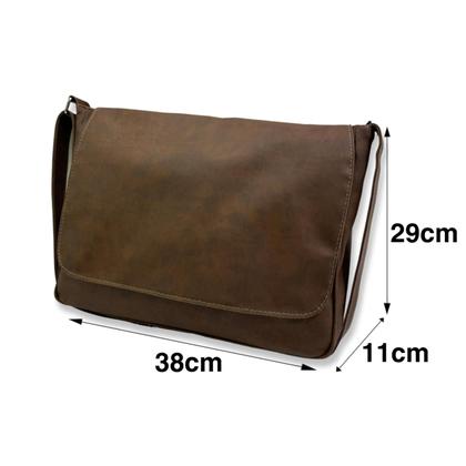 Imagem de Pasta Bolsa Carteiro  Executiva Notebook Transversal Couro Reforçada