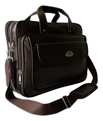 Imagem de Pasta Bolsa Couro Sint P Trabalho Masculina Advogados Notebook Livros Faculdade
