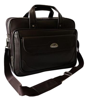 Imagem de Pasta Bolsa Couro Sint P Trabalho Masculina Advogados Notebook Livros Faculdade