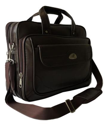 Imagem de Pasta Bolsa Couro Sint P Trabalho Masculina Advogados Notebook Livros Faculdade