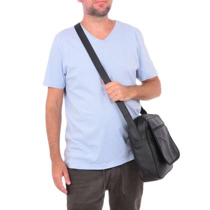 Imagem de pasta carteira masculina - Bolsa Masculina Capanga Shoulder Bag - Bolsa transversal em sintético automotivo