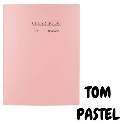 Imagem de Pasta Catálogo A4 40 Folhas Plásticas Transparentes Clearbook Yes Rosa Tom Pastel Documentos Exames