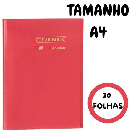Imagem de Pasta Catálogo A4 com 30 Folhas Clearbook Yes Cristal Cores