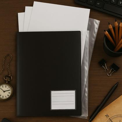 Imagem de Pasta Catálogo A4 Com 50 Envelopes Fino All Black Dac