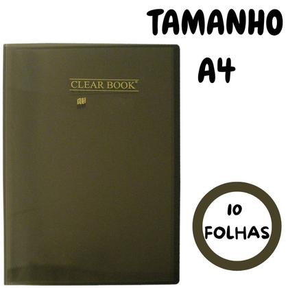 Imagem de Pasta Catálogo A4 Fume Cristal com 10 Folhas Yes Clearbook