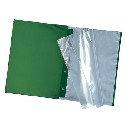 Imagem de Pasta Catálogo com 50 Envelopes Plásticos Verde Dac