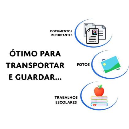 Imagem de Pasta Catálogo Ofício com 50 Envelopes e 4 Parafusos - Preta