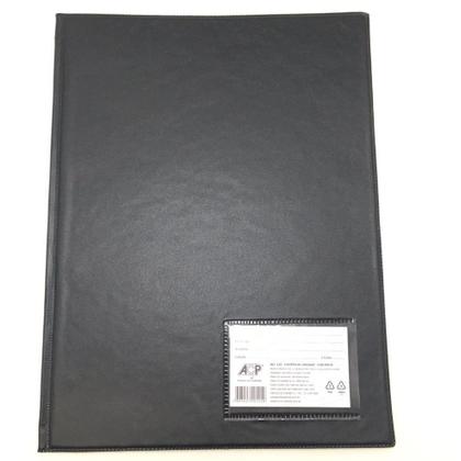 Imagem de Pasta Catálogo Ofício Preta ACP com 50 ou 100 Sacos Plásticos Para hinos de igreja, Empresas, Portifólios, Trabalhos Esc