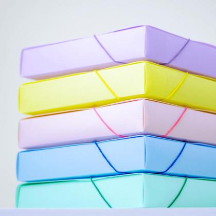 Imagem de Pasta com Aba e Elástico Ofício 4cm Linho Serena Dello - Azul Pastel